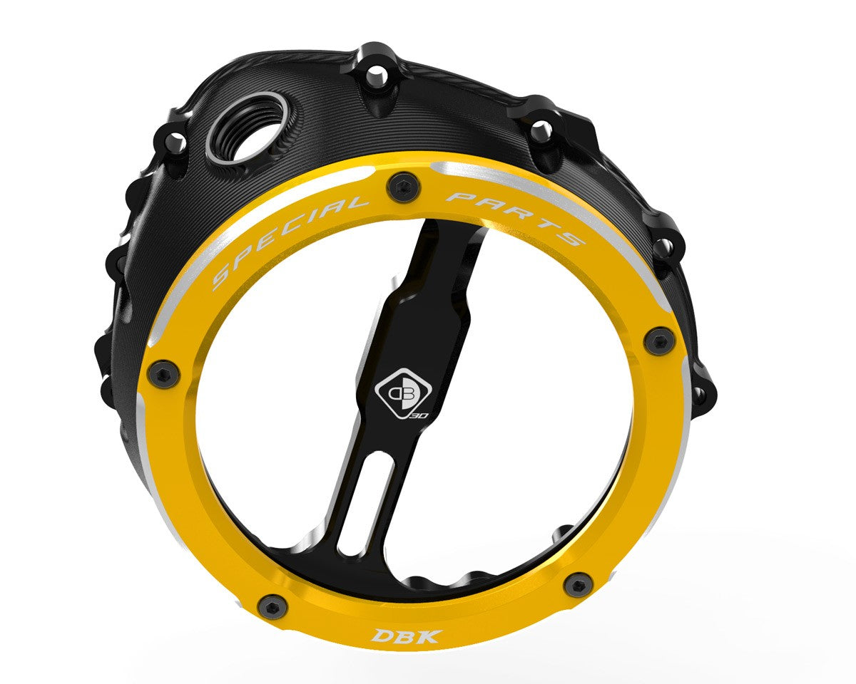 Ducabike DBK Ccdv12 BMW Clear Clutch Cover Oil Bath 3D-EVO - BLACK-GOLD