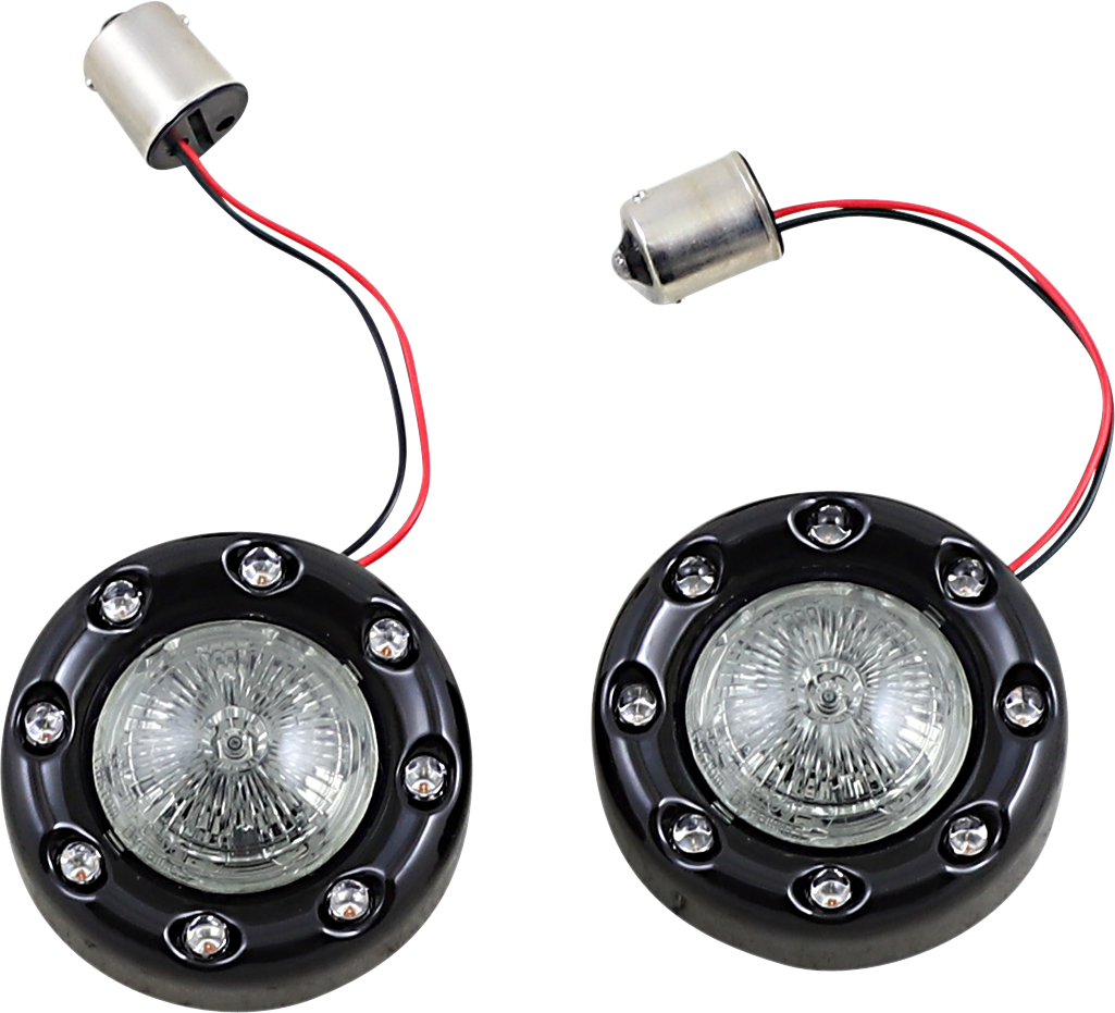 Custom Dynamics Bullet Turn Signal 1156 - Black - Smoke Lens