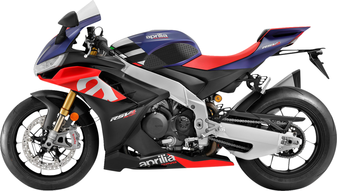 StompGrip Tank Grips - Volcano - Black - Aprilia - RSV4/Tuono '21-'25