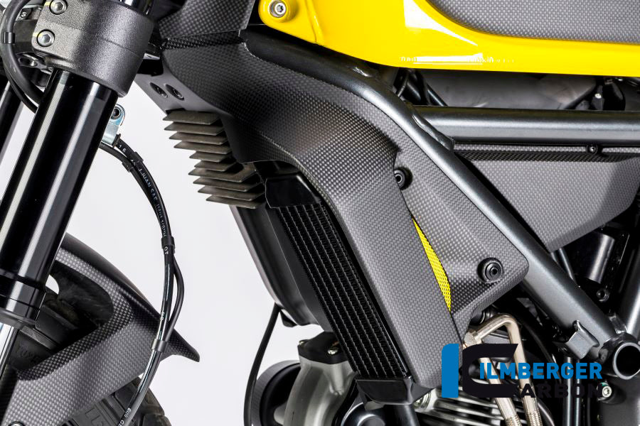 Ilmberger Carbon Radiator Cover Left Ducati Scrambler 2016 - Matte