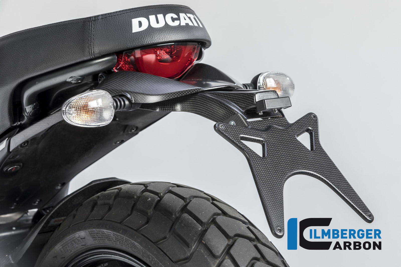 Ilmberger Carbon Upper License Plate Holder Ducati Scrambler 2016 - Matte