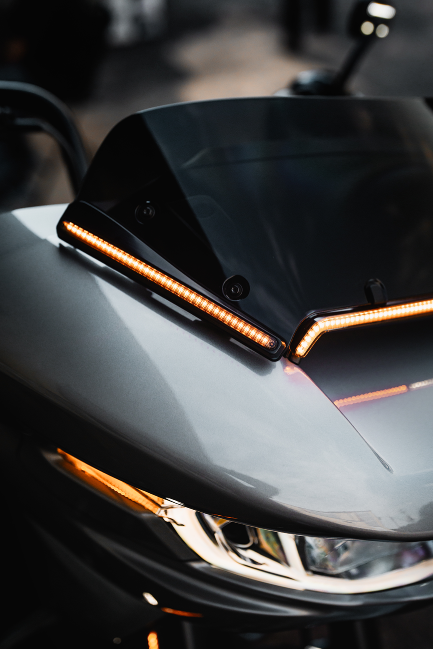 Custom Dynamics LED Fork Light - Amber - Black