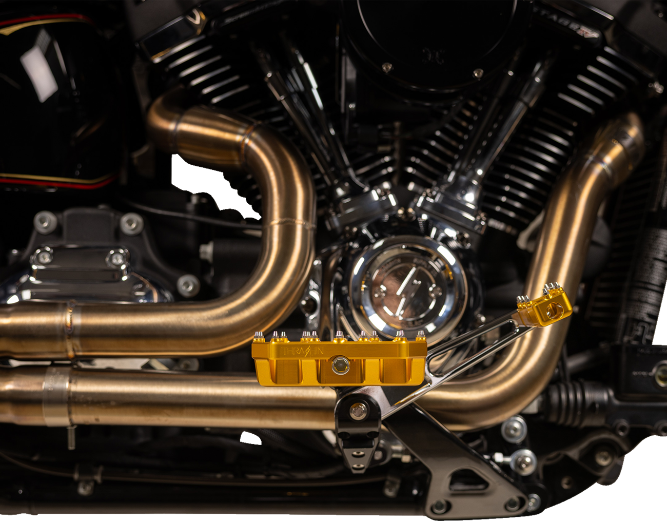 Thrashin Supply CO. Mini Aggressor Floorboards - Gold - Rear