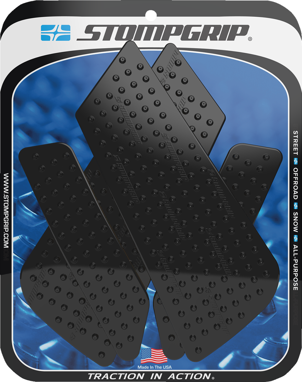 StompGrip Tank Grips - Volcano - Black - BMW - F/M/S '20-'24