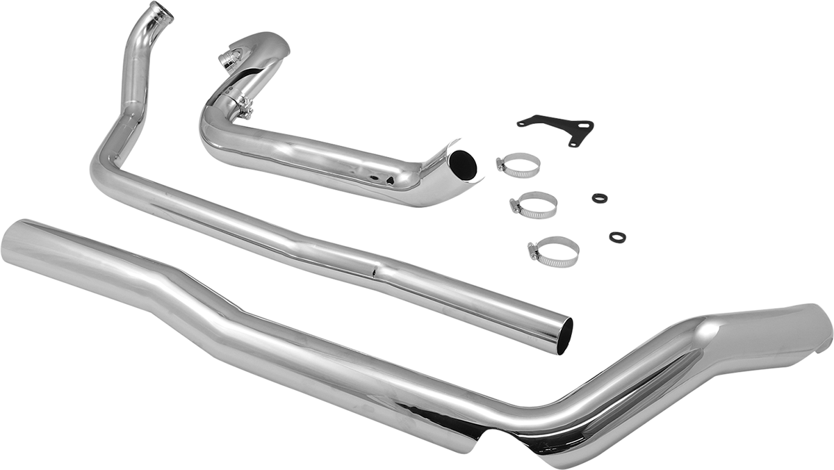 Cobra True Dual Headpipes - Chrome - '95-'06 FL
