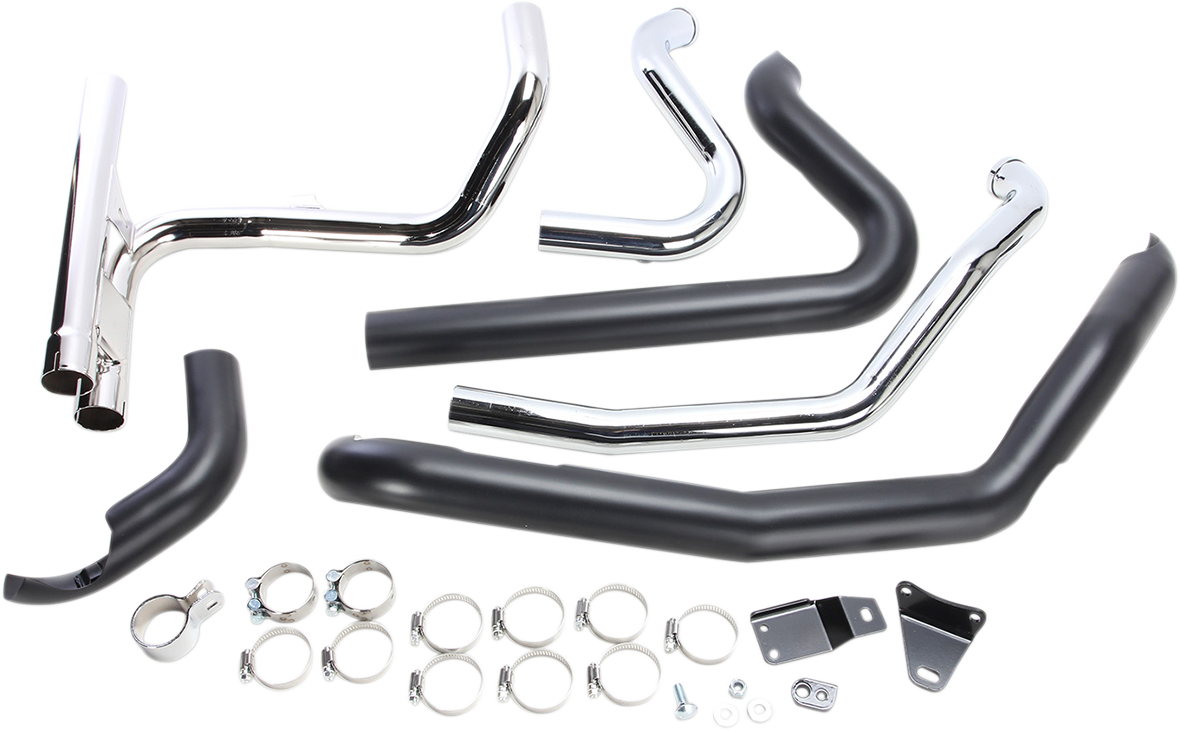 Cobra Powerport Dual Headpipes With Dual Bungs - Black