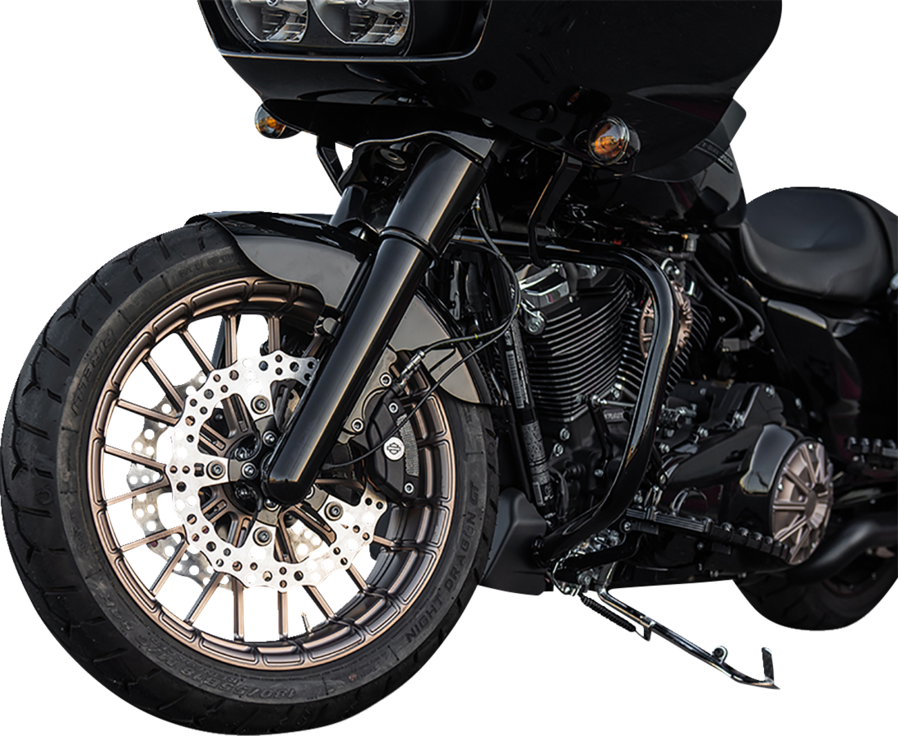 Arlen NESS Fat Tire Fork Boot Cover - Black Anodized - Smooth