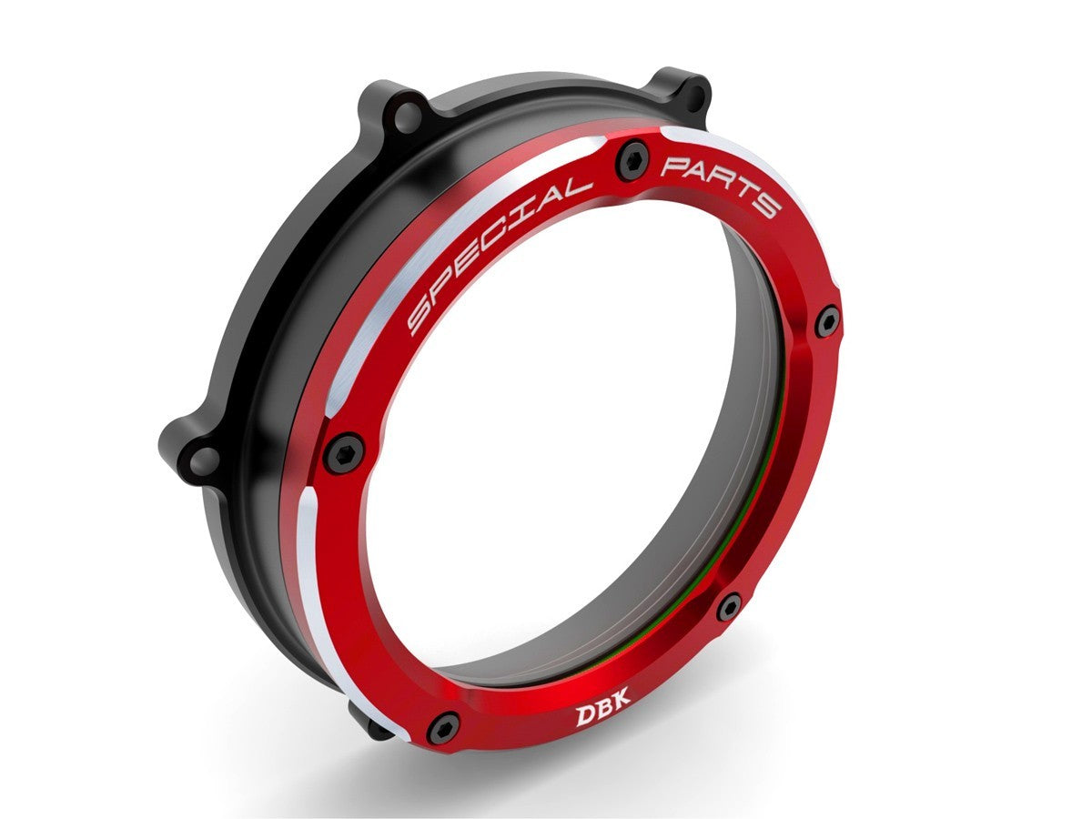 Ducabike DBK CCV401 Clear Clutch Cover Panigale V4 - BLACK-RED
