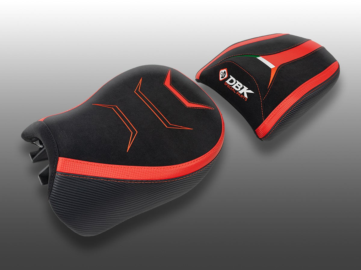 Ducabike DBK Ses02 Ducati MTS V4 Standard Complete Comfort Seat (Rider + Passenger) - BLACK-RED