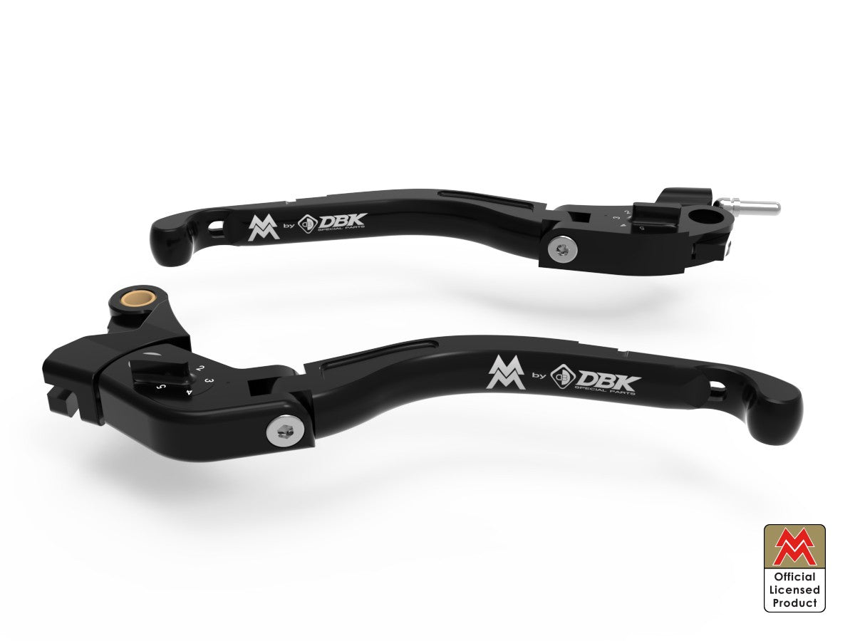 Ducabike DBK LEA23 Brake / Clutch Adjustable Levers Eco GP 2 - BLACK-BLACK