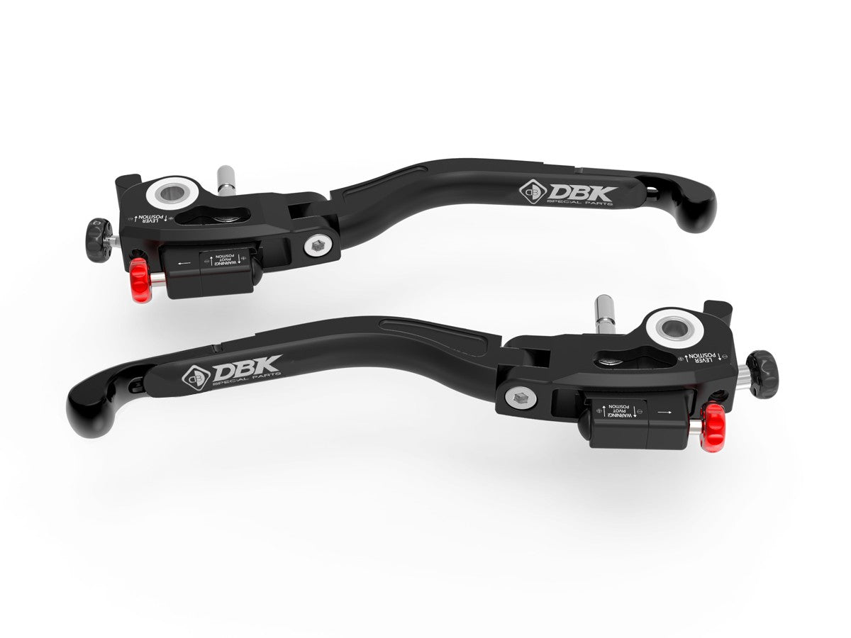 Ducabike DBK L38 Ultimate Brake + Clutch Levers Double Adjustment - BLACK-BLACK