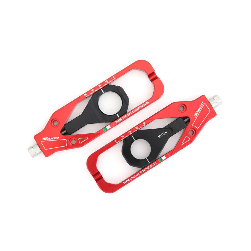 TWM WSBK Billet Chain Adjusters For BMW S1000R K63 - Red