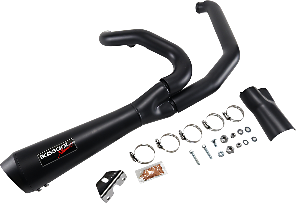 Bassani Xhaust Short 2:1 Exhaust For FL - Black