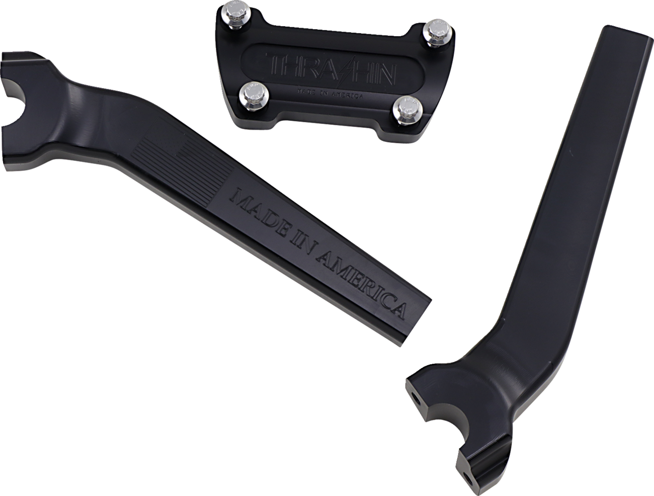 Thrashin Supply CO. Handlebar Risers - Pull Back - 9-1/2" - Black