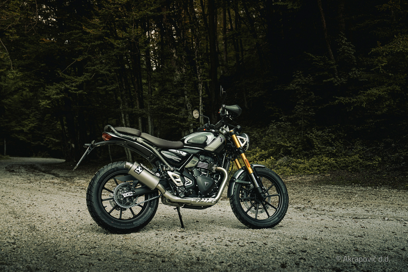 Akrapovic Slip-On Line Muffler - Titanium - Speed/Scrambler 400