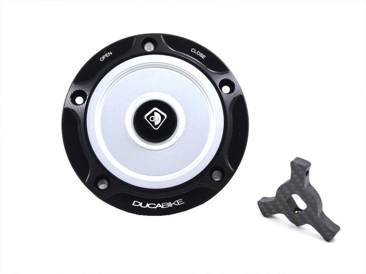 Ducabike DBK Tsb06 Fuel Tank Cap - BLACK-SILVER