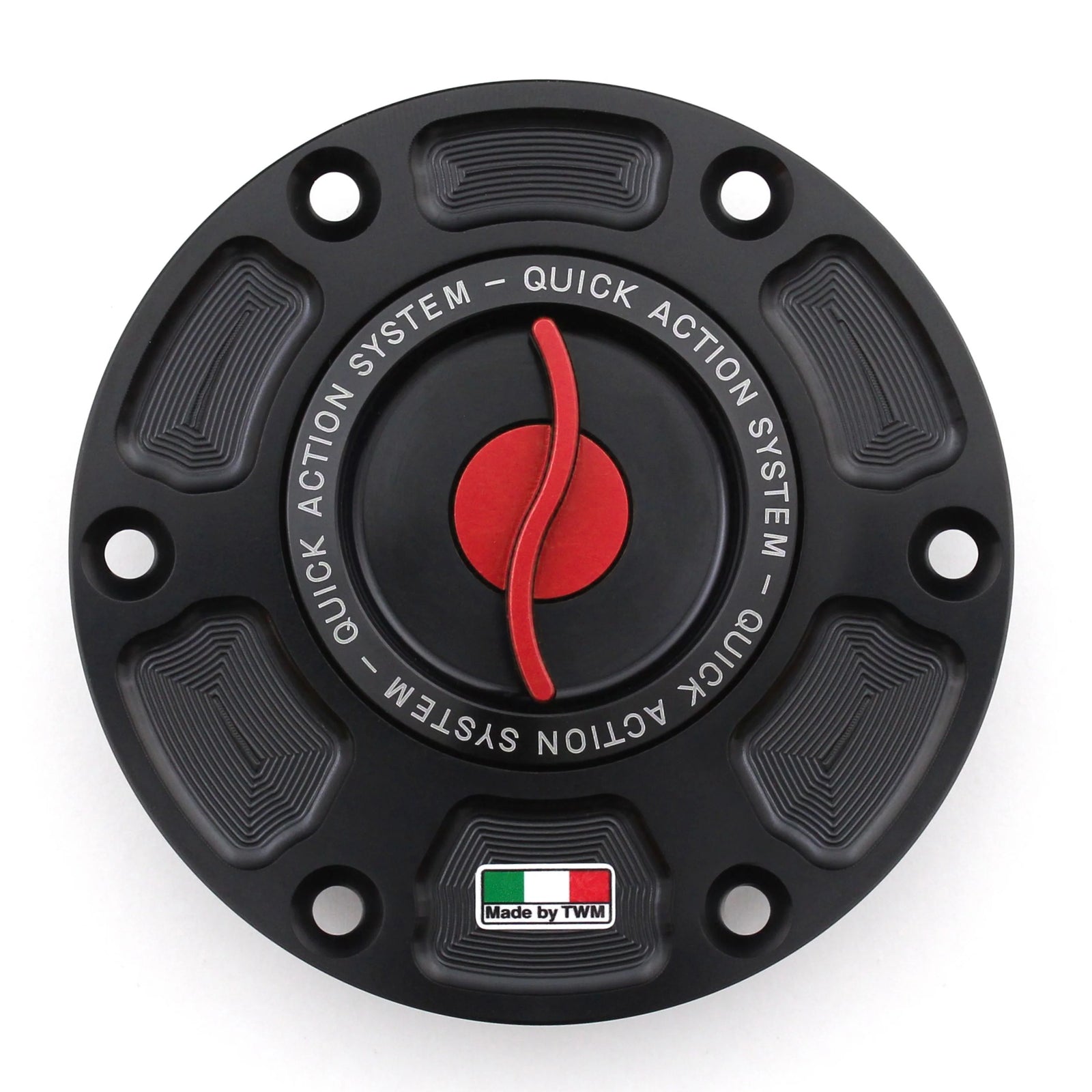 TWM CNC Aluminum Gas Cap / Fuel Cap with Red Center Cap for MV Agusta Motorcycles