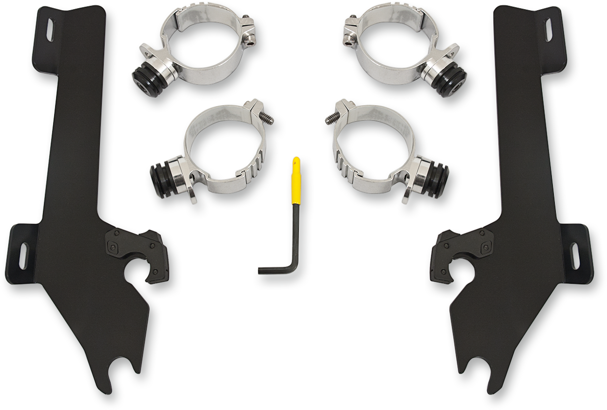 Memphis Shades Batwing Trigger Lock Mounting Kit - Kingpin - Black