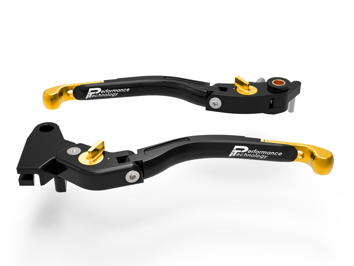 Ducabike DBK LEA14 Brake / Clutch Adjustable Levers Eco GP 2 - BLACK-GOLD