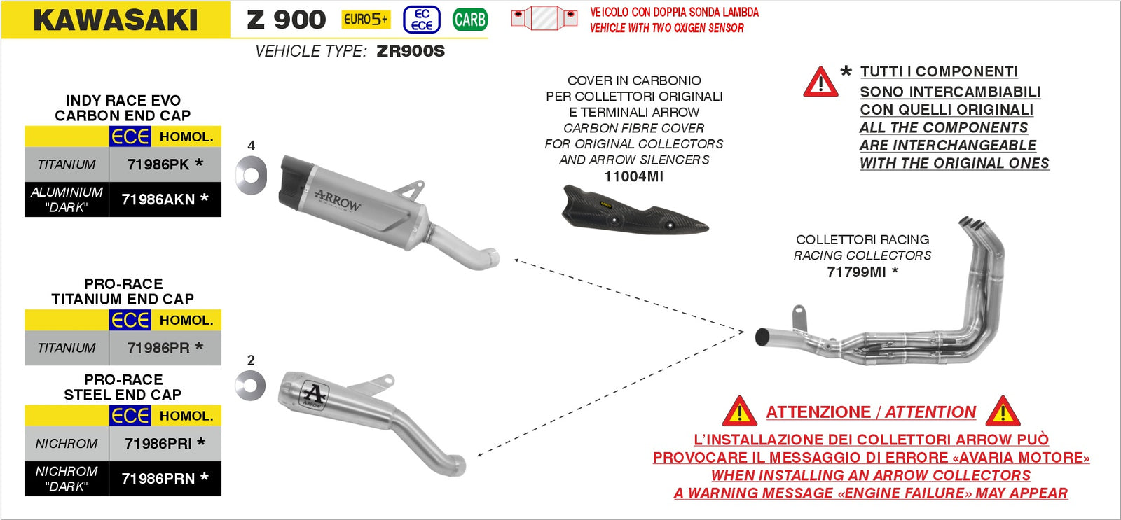 Arrow 71986PRI Pro-Race Nichrom Slip On