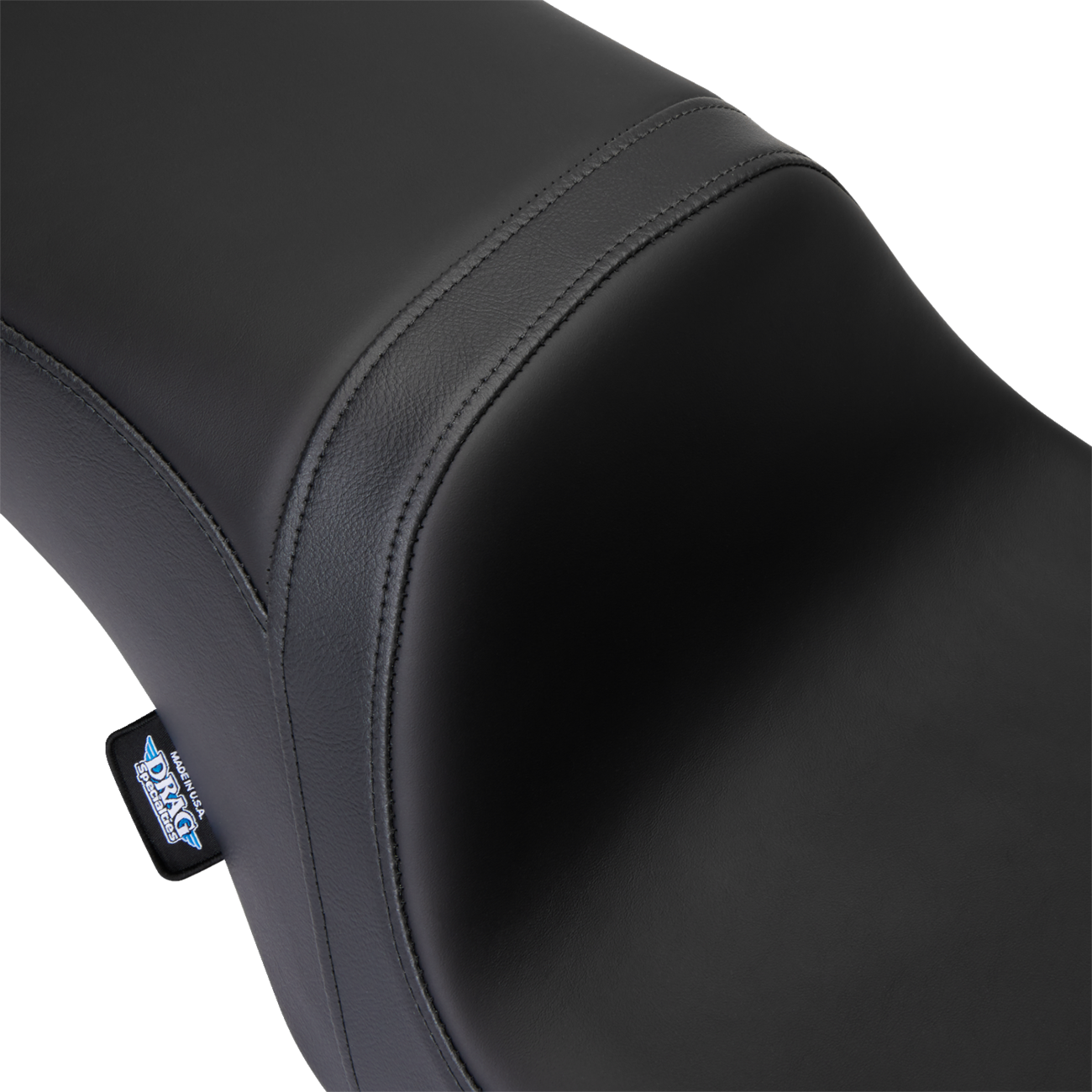 Drag Specialties Seats Predator 2-Up Seat - Solar Leather - Black - Smooth - W/O Backrest - FL '08-'23