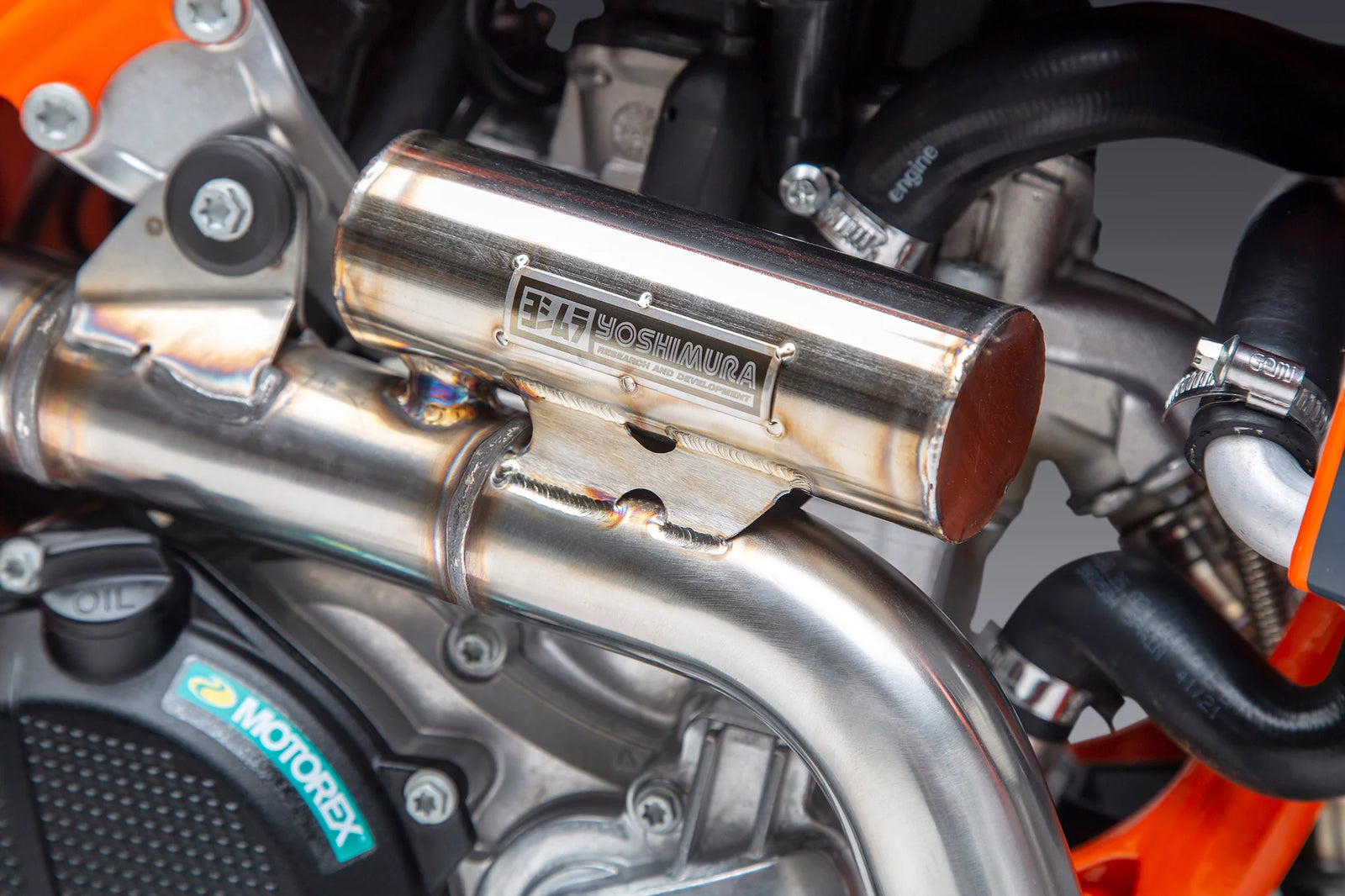 Yoshimura KTM 450sx-F FE 22-26/Husqvarna FC450 RE 22-26 RS-12 Stainless Full Exhaust, W/ Aluminum Muffler