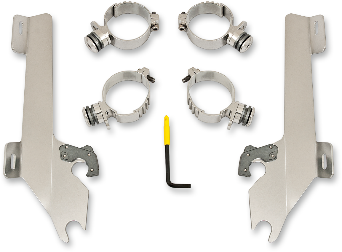 Memphis Shades Batwing Trigger Lock Mounting Kit - Kingpin - Polished