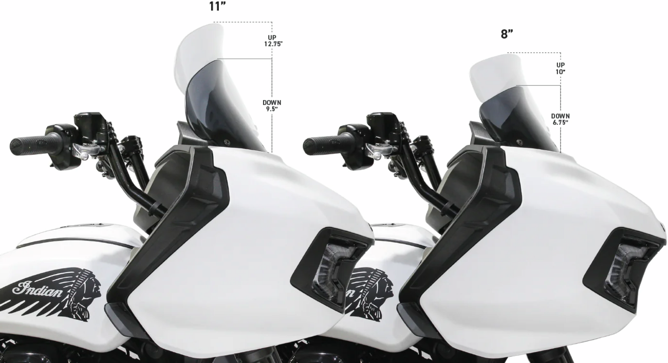 Klock Werks Flare® Windshield - 10" - Short - Tinted - '14-'25 Indian