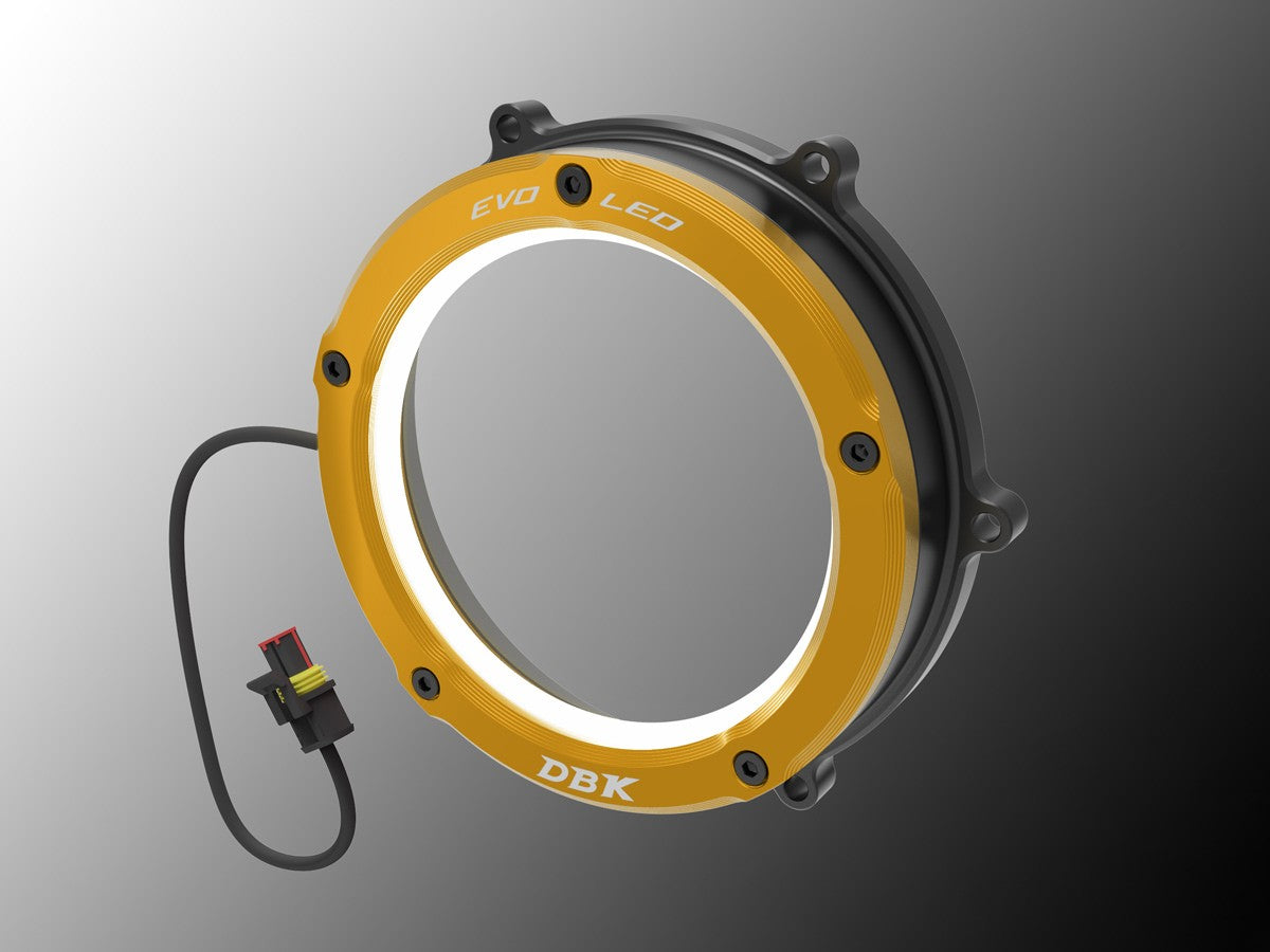 Ducabike DBK CCV4L01 Evo LED Clear Clutch Cover - BLACK-RED