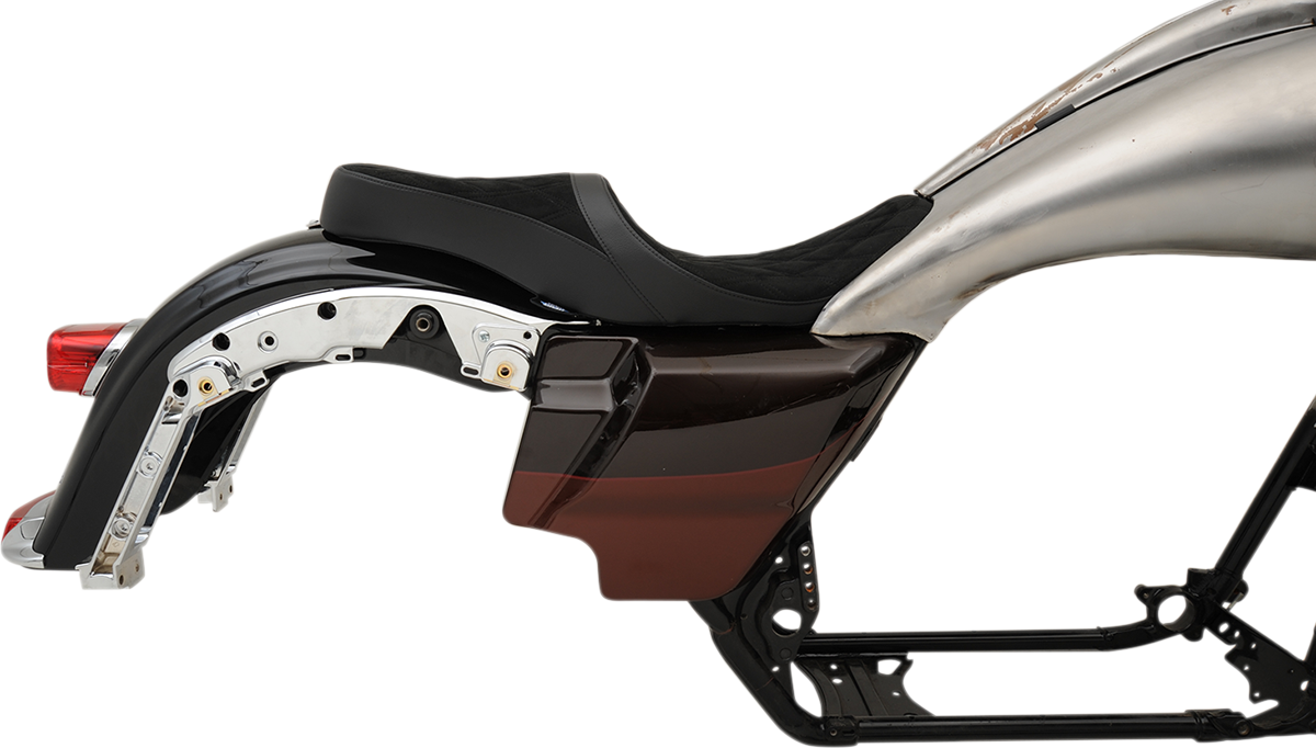 Drag Specialties Seats Low Touring Seat - Vinyl - Diamond - Razorback Tanks - FL '08-'23