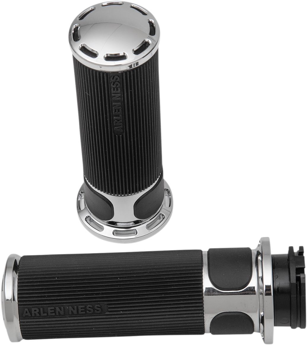 Arlen NESS Slot Track Grips - Cable - Chrome