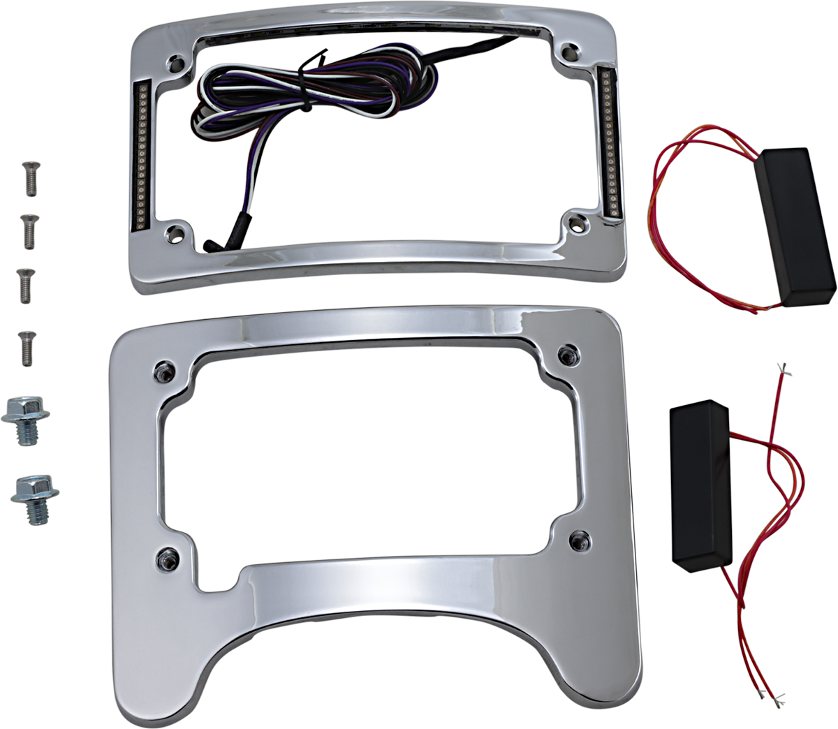 Custom Dynamics Turn Signal Eliminator With Tri Radius Illuminated Plate Frame