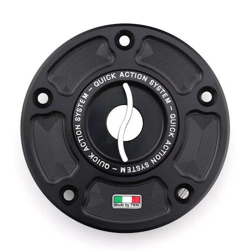 TWM Quick Action CNC Aluminum Gas Cap For Suzuki - TSPR.02 - Silver