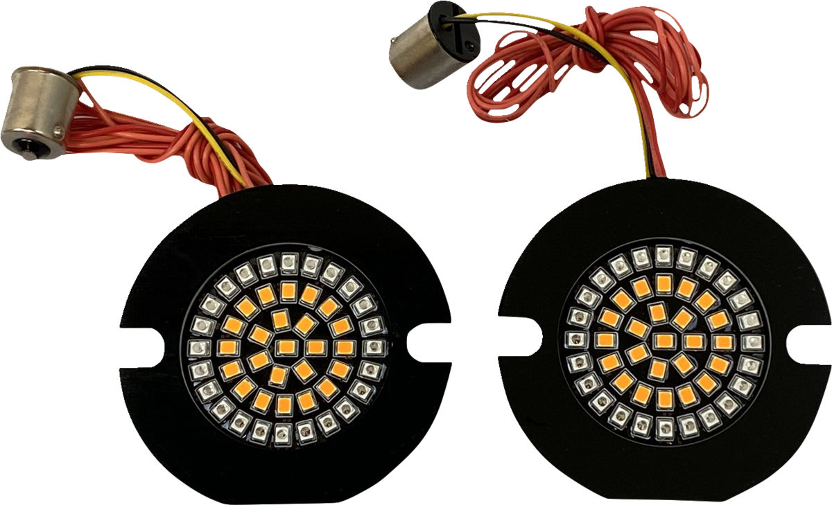 Custom Dynamics Flat Rear Turn Signal - 1156 - Amber Lens
