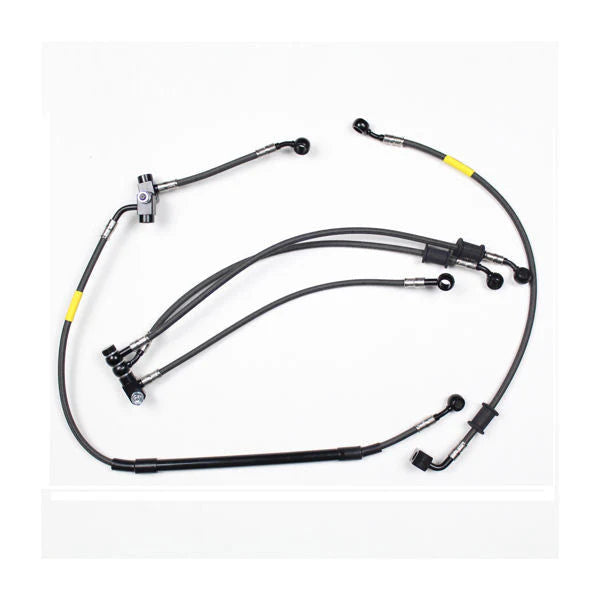 Fren Tubo Carbon Fiber Braided Brake Line Kit Yamaha YZF R6 17-19