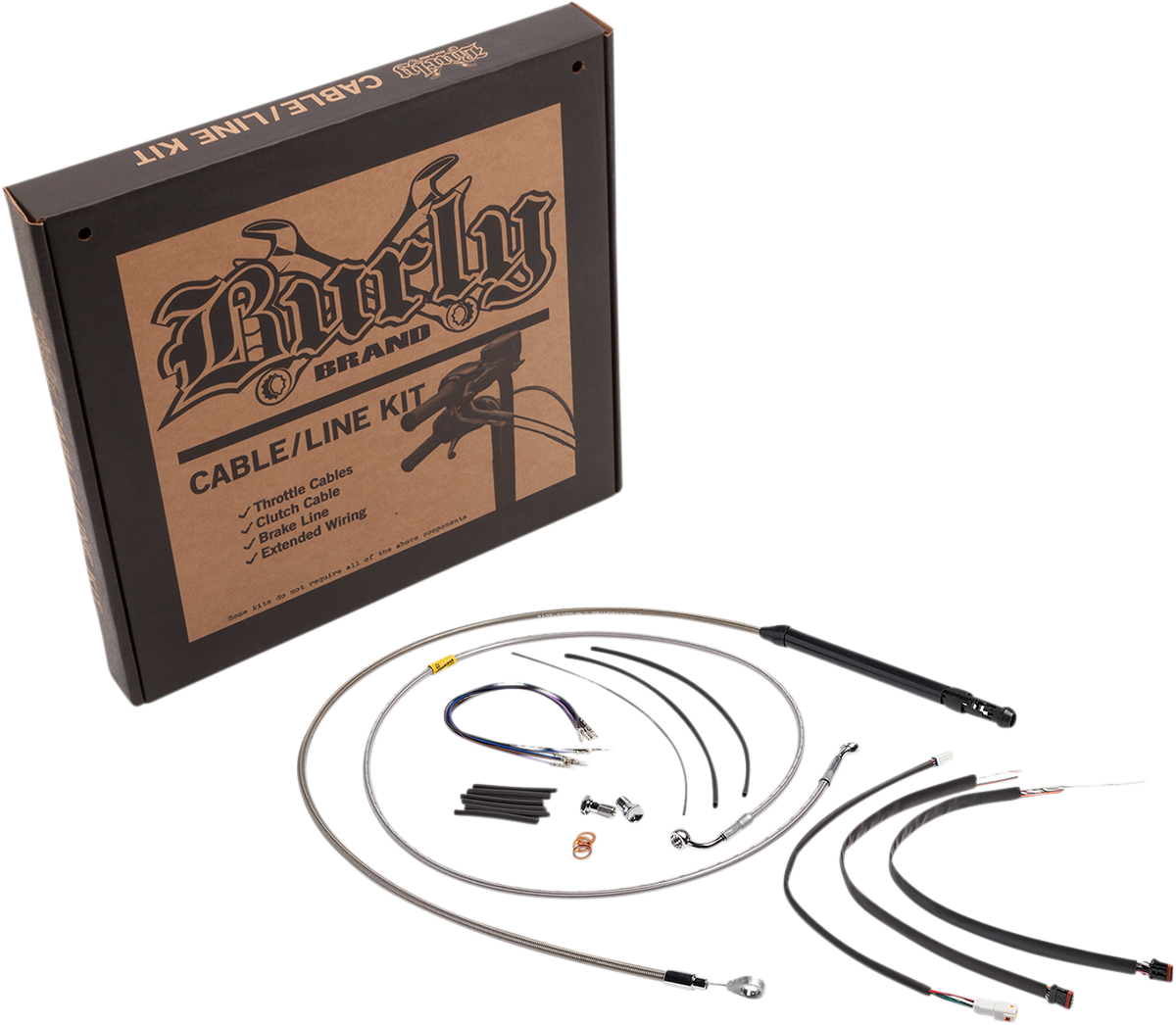Burly Brand Handlebar Cable And Brake Line Kit For Burly Ape Handlebars
