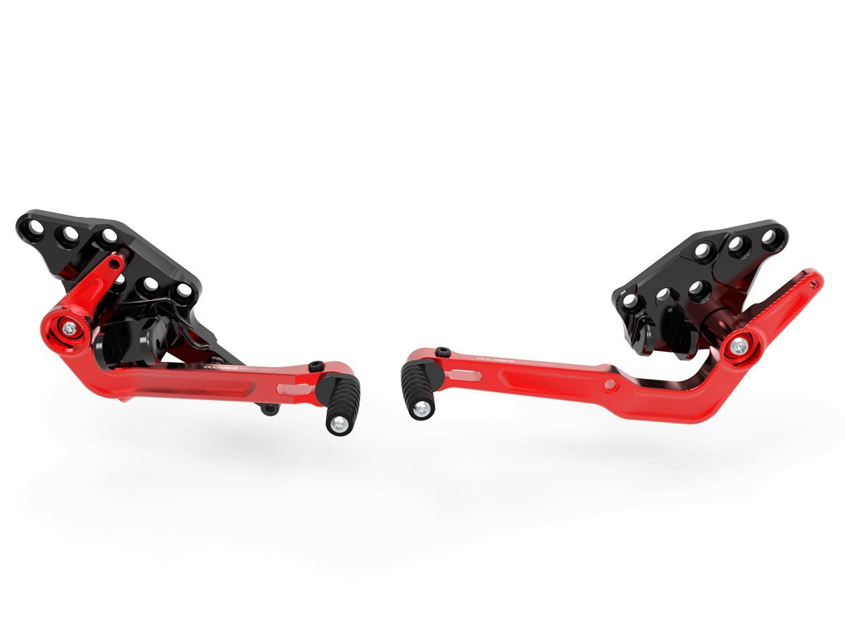 Ducabike DBK Prdv12601 Diavel 1260 Adjustable Rearset - BLACK-RED