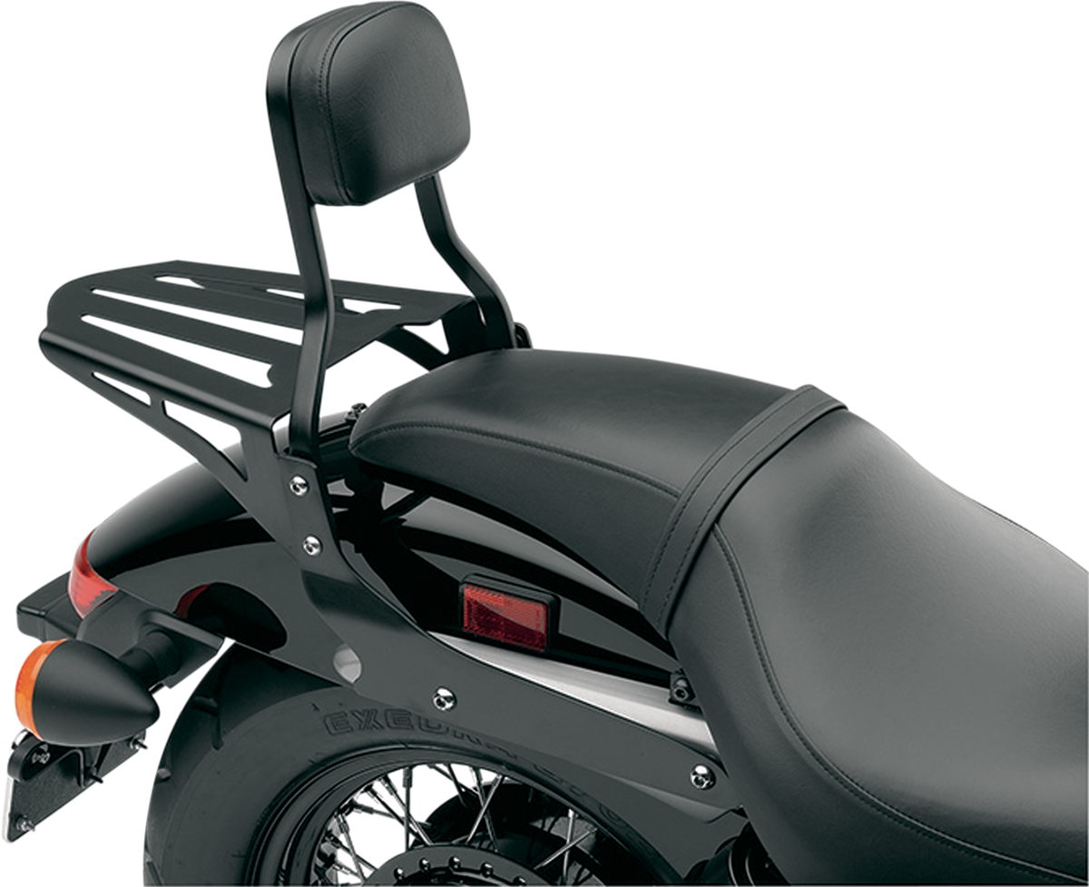 Cobra Sissy Bar Luggage Rack - Black - Laser-Cut