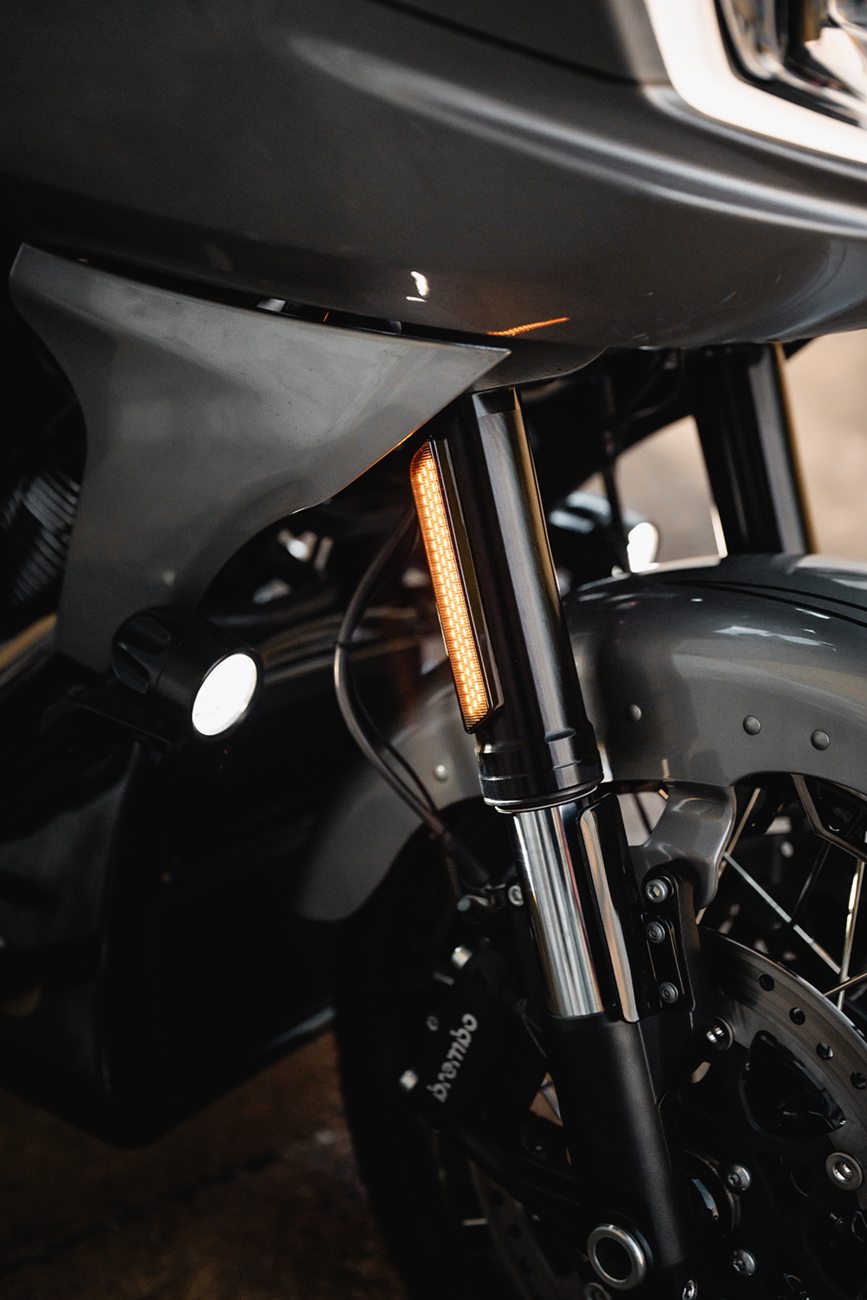 Custom Dynamics LED Fork Light - Amber - Black