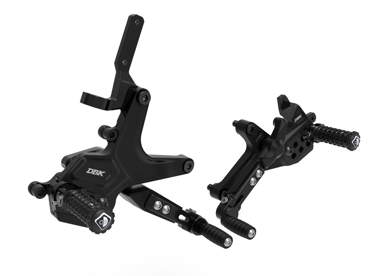 Ducabike DBK Adjustable Rearsets Ducati Streetfighter V2 2025 - BLACK-BLACK