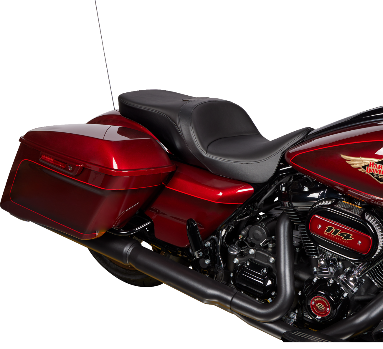 Drag Specialties Seats Freedom Seat - Solar Leather - Black - Smooth - FLH '09-'23