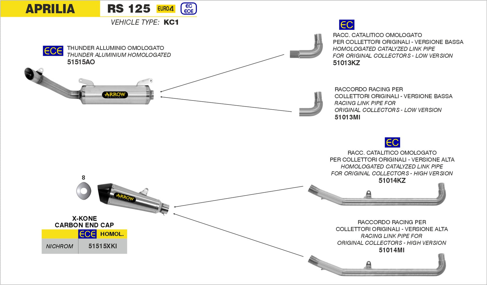 51013KZ Catalytic Homologated Mid-Pipe