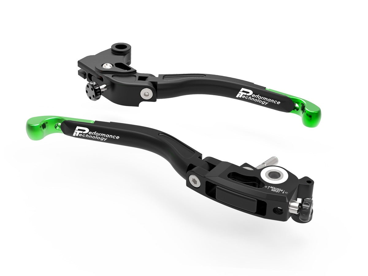 Ducabike DBK L30 Evo Brake + Clutch Adjustable Levers - BLACK-GREEN