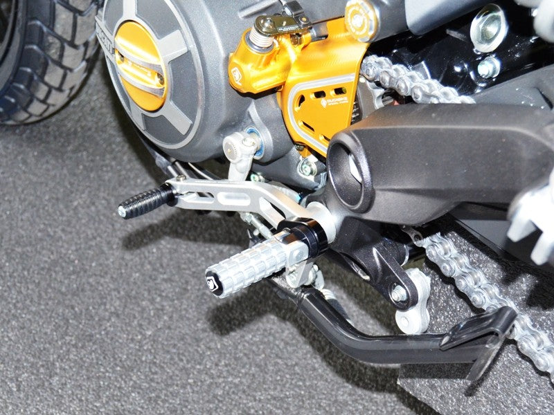 Ducabike DBK PPSCRA01 Adjustable Foot Pegs Scrambler - SILVER