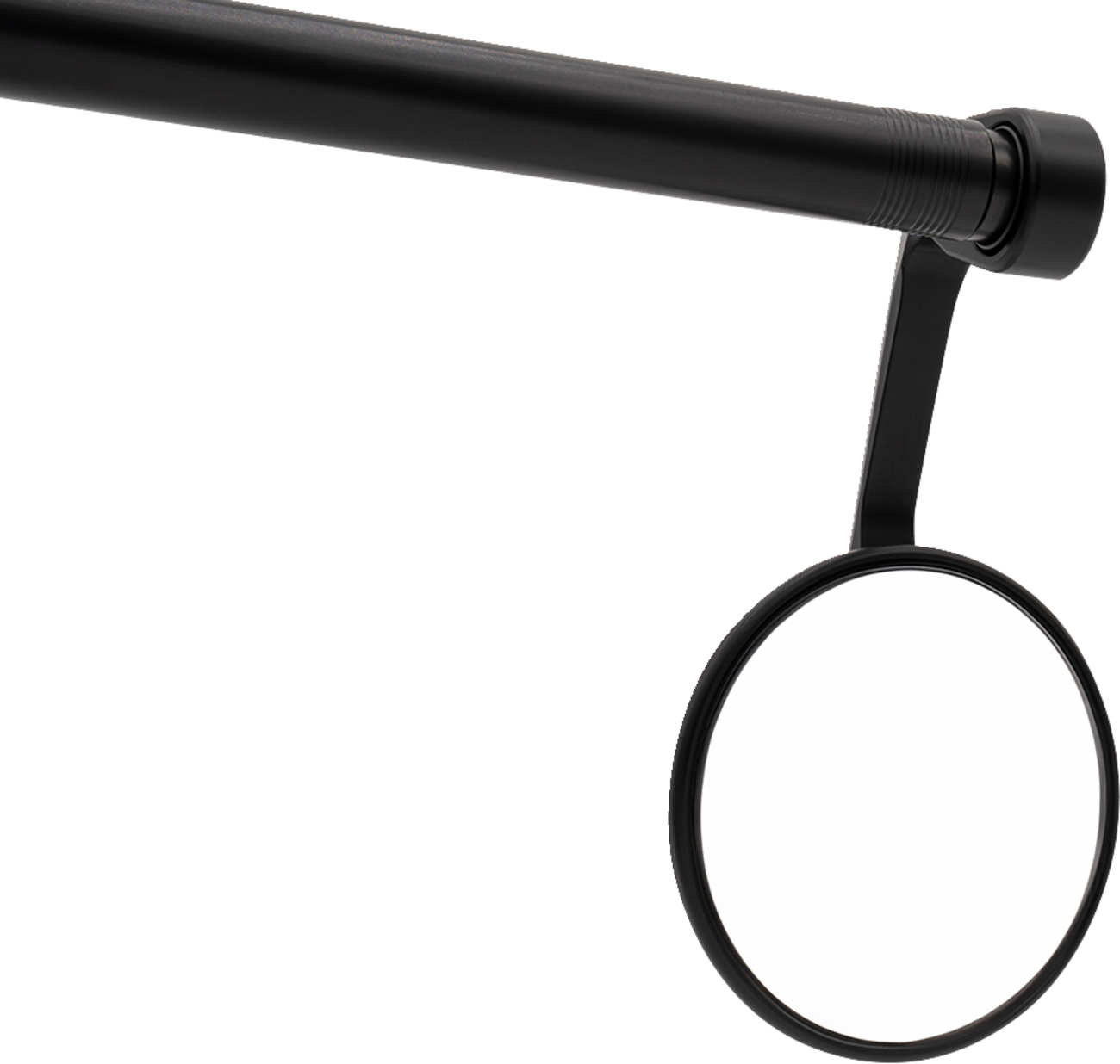 Gilles Tooling Mirror - MOON - Side View - Round - Black - Right/Left - Each
