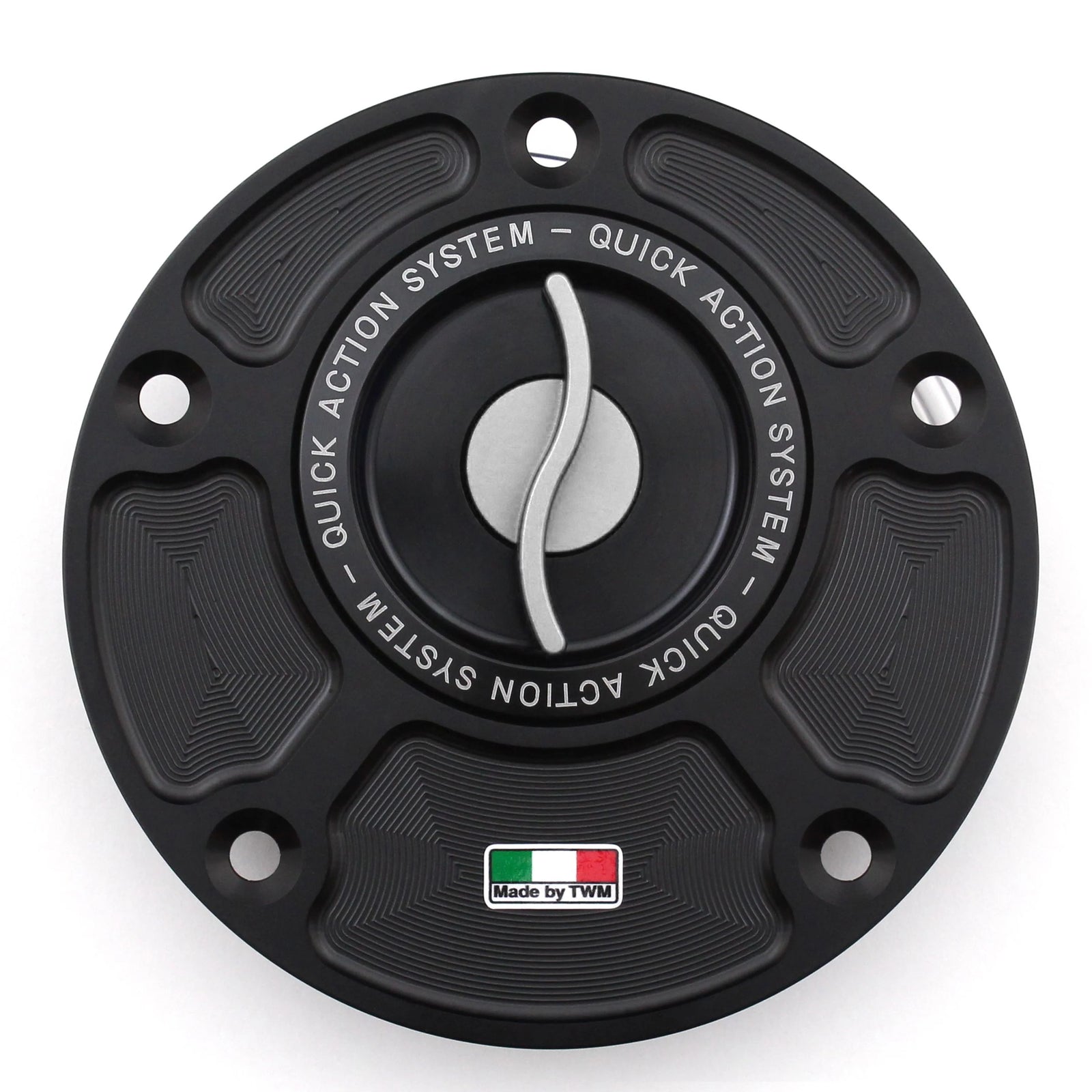 TWM CNC Aluminum Gas Cap / Fuel Cap with Silver Center Cap for Yamaha Motorcycles