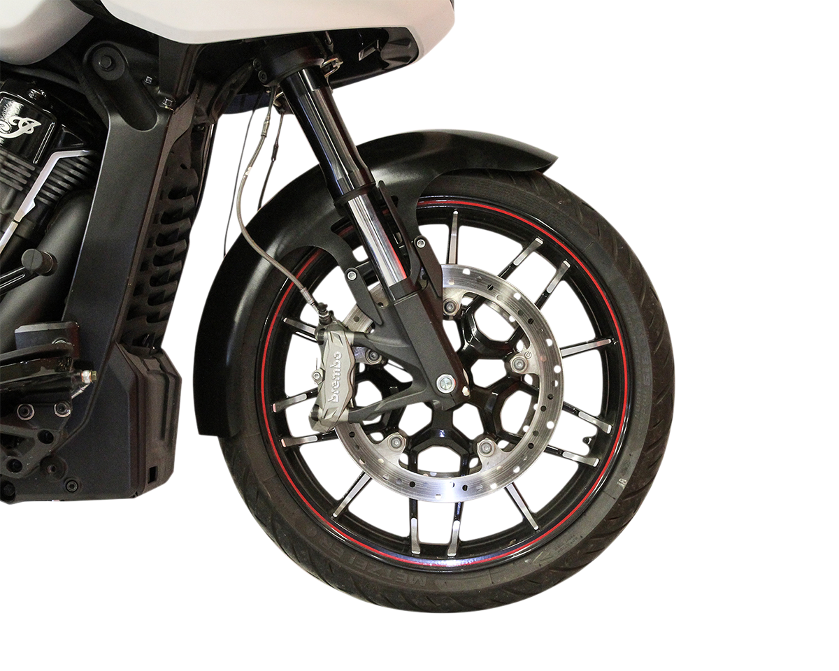 Klock Werks Hugger Front Fender - Black - 16"-19" - HD Challenger/Chief/Pursuit