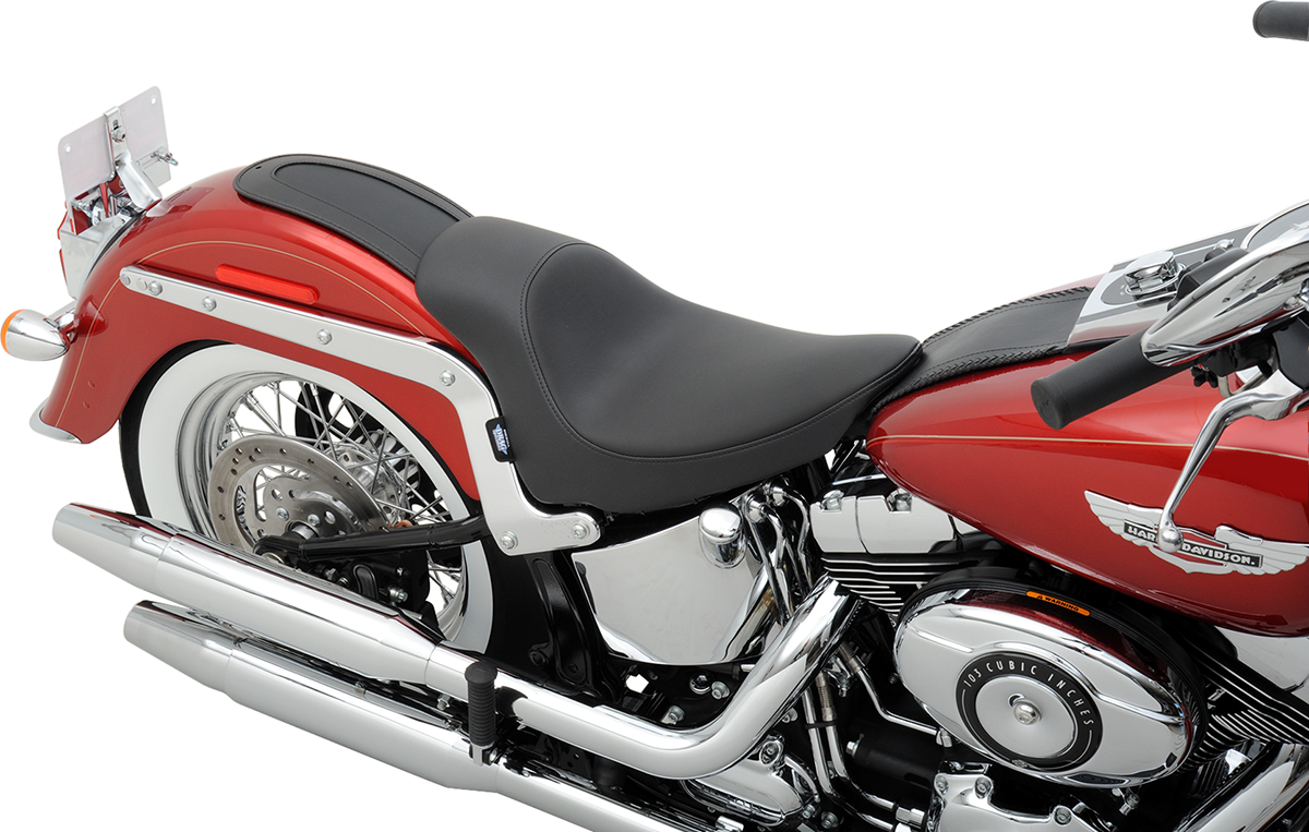 Drag Specialties Seats EZ-Solo Seat - Smooth - Solar-Reflective Leather - FLST '00-'17