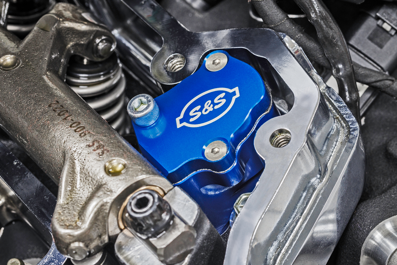 S&S Cycle Billet Head Breather Kit - Anodized Blue - M8