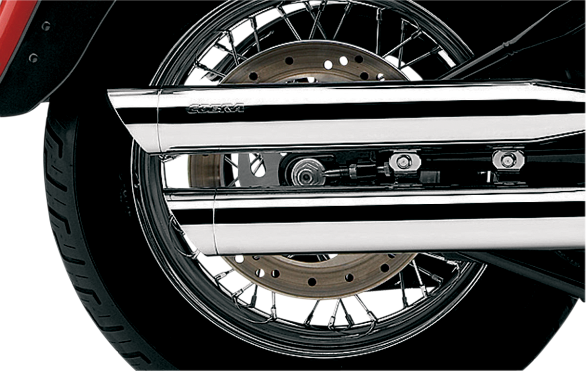 Cobra 3" Slip-On Mufflers - Chrome - '00-'06 FLSTF